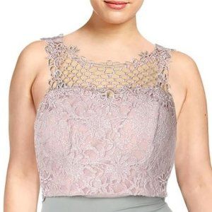 CITY STUDIO LACE GLITTER CROP TOP 20W NWT